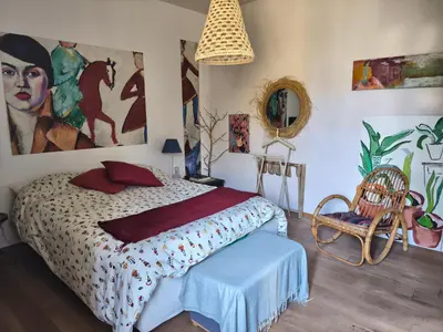 Letto o letti in una camera di La Campana