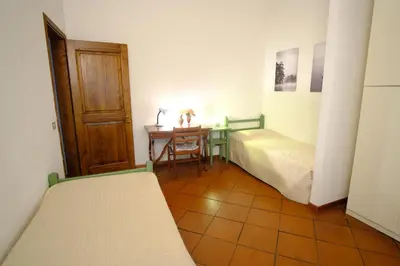 Letto o letti in una camera di apartment monte, relax in the hills of Florence