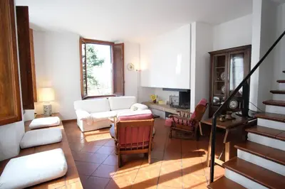 Area soggiorno di apartment monte, relax in the hills of Florence
