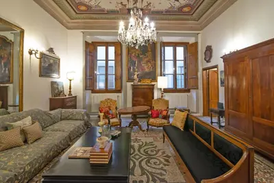 Area soggiorno di Casa Albizi Always Florence Collection
