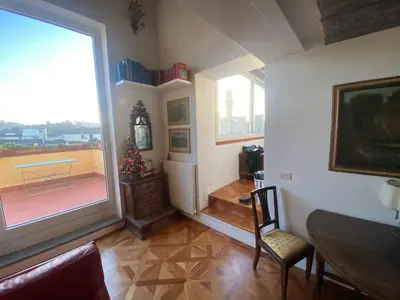 TV o dispositivi per l'intrattenimento presso Casa Pavò Appartamento con Terrazzo