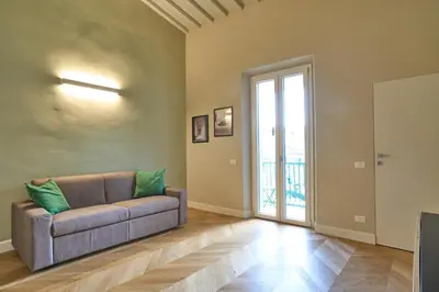 Area soggiorno di Modern Penthouse with Terrace San Frediano