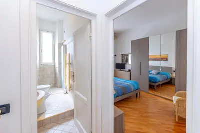 Letto o letti in una camera di Comfortable and functional, terrace and parking