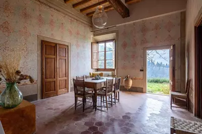 Area soggiorno di Villa Il Casalino, Florentine Hills with Pool