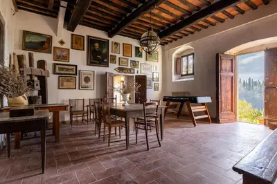 Area soggiorno di Villa Il Casalino, Florentine Hills with Pool