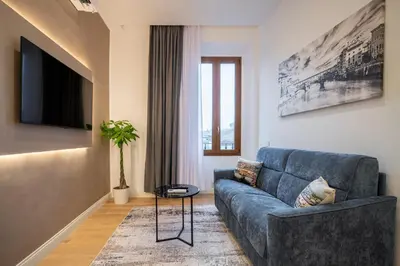 Area soggiorno di Apartment Aria Florence 5 min da SF SMN