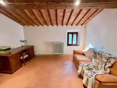 Area soggiorno di Villa La Quiete in Chianti