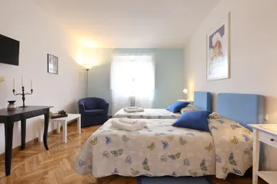 Letto o letti in una camera di Casa di Barbano