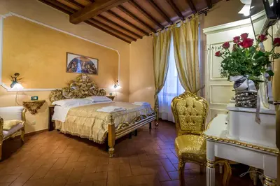 Letto o letti in una camera di Soggiorno Annamaria