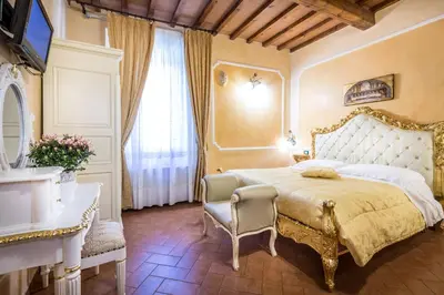 Letto o letti in una camera di Soggiorno Annamaria