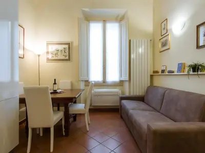 Area soggiorno di Apartments Florence - Alfani Michelangelo