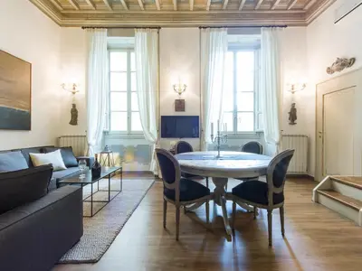 Area soggiorno di Apartments Florence - Orsanmichele view