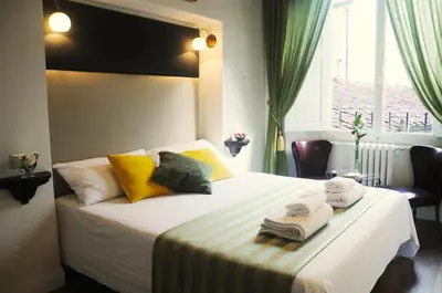 Letto o letti in una camera di B&B Isola d'Arno