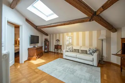 TV o dispositivi per l'intrattenimento presso Romantic and Charming Apartments