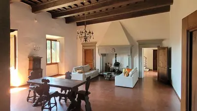 Area soggiorno di Medici Villa with Gardens 7 min from Florence
