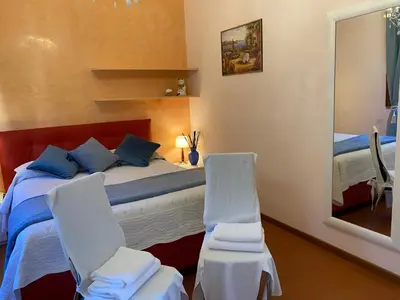Letto o letti in una camera di Al Campanile