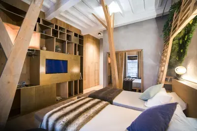 Letto o letti in una camera di Benci House