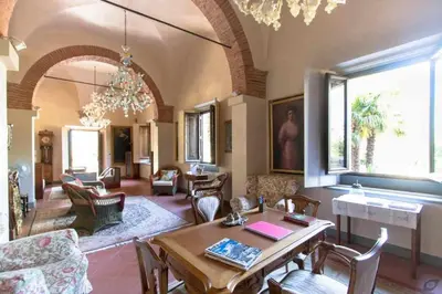 Area soggiorno di VILLA PRIVATA CON PISCINA FIRENZE CHIANTI