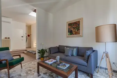 Area soggiorno di Apartments Florence - Santa Maria Balcony