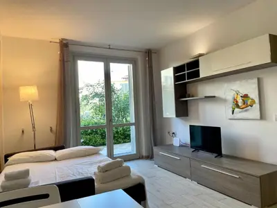 Letto o letti in una camera di Borgo Guelfo V