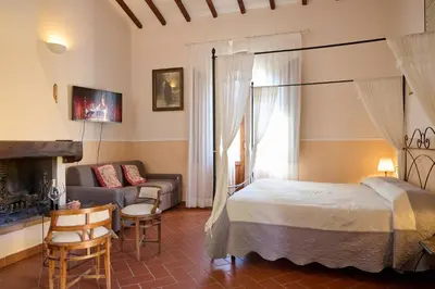 Letto o letti in una camera di Podere Dell'Anselmo