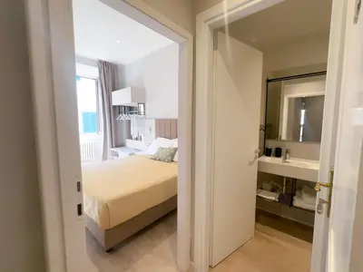 Letto o letti in una camera di Hotel Giappone