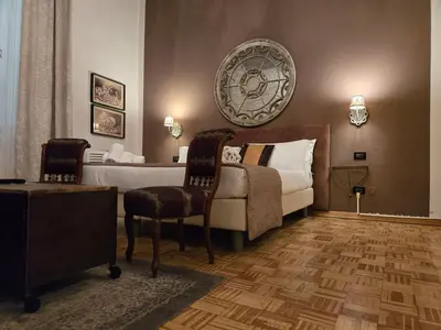 Letto o letti in una camera di B&B Cimatori