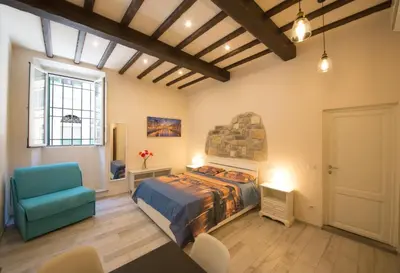 Area soggiorno di Visit Florentia Apartment