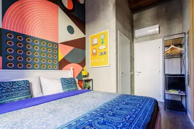 Letto o letti in una camera di Coderooms