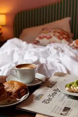 Letto o letti in una camera di Hotel Hermitage
