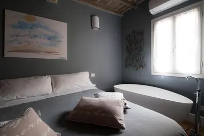 Letto o letti in una camera di Casetta Rosina