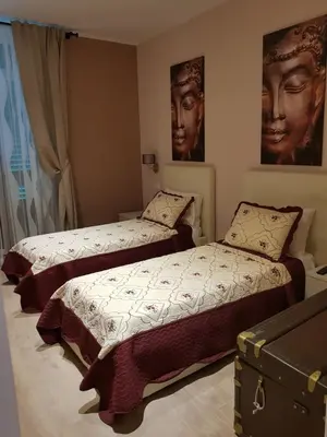 Letto o letti in una camera di Vittoria's Bridge flat