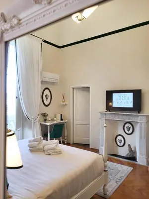 Letto o letti in una camera di Villa Nardi - Residenza D'Epoca