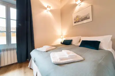 Letto o letti in una camera di Santa Croce apartment