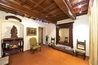 Area soggiorno di Via dei Fossi apartment