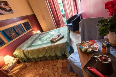 Letto o letti in una camera di Soggiorno Fortezza Fiorentina