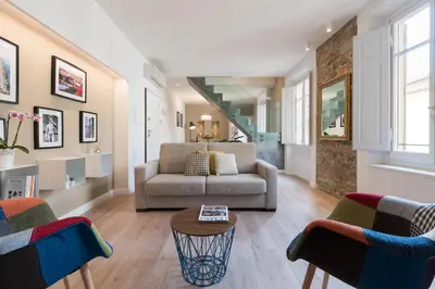 Area soggiorno di Luxury apartment in city center