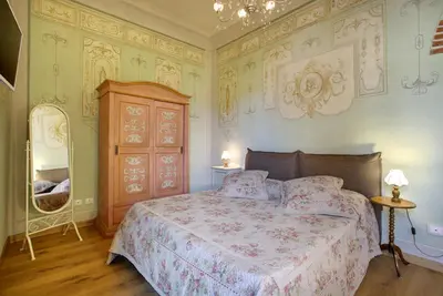 Letto o letti in una camera di Romantic apartment in the heart of Florence