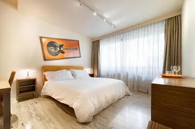 Letto o letti in una camera di Le Stanze degli Amidei
