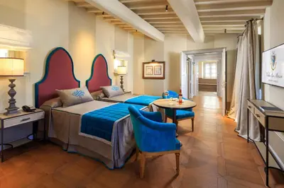Letto o letti in una camera di Villa La Massa