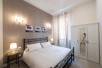 Letto o letti in una camera di Lucia's home