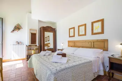 Letto o letti in una camera di Ancora del Chianti
