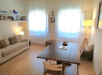 Area soggiorno di Roof Terrace and Breathtaking View apartment Florence