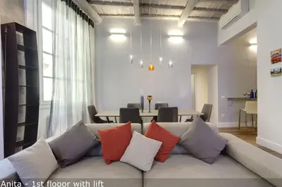 Area soggiorno di Belle Donne Apartments by Mamo Florence