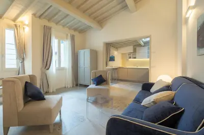 Area soggiorno di Carapelli Apartments