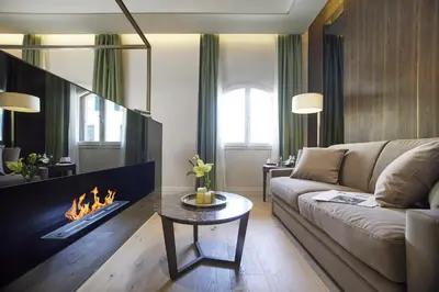 Area soggiorno di Messori Suites