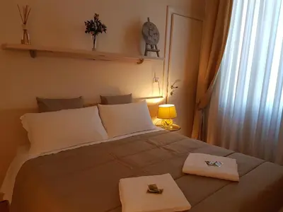 Letto o letti in una camera di Villa Alle Rampe