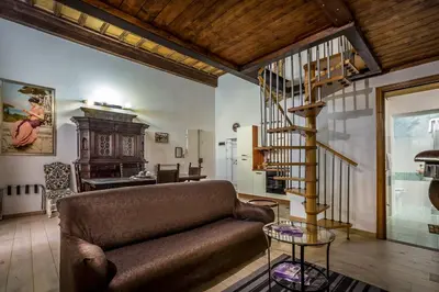 Area soggiorno di Loft Vivi il Cuore di Firenze