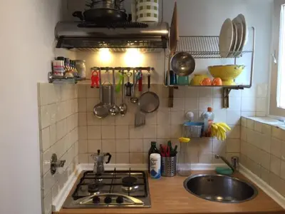 Cucina o angolo cottura di VOLTA DEI TINTORI APT. RIVER VIEW WIFI TV