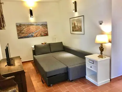Area soggiorno di DaLu Florence apartment Davide - private car park 15 minutes to the city center